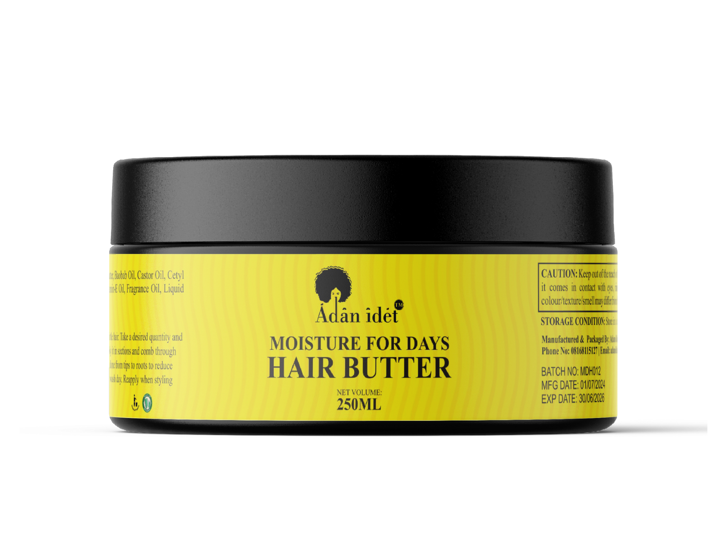 Adan Idet Moisture for Days Hair Butter