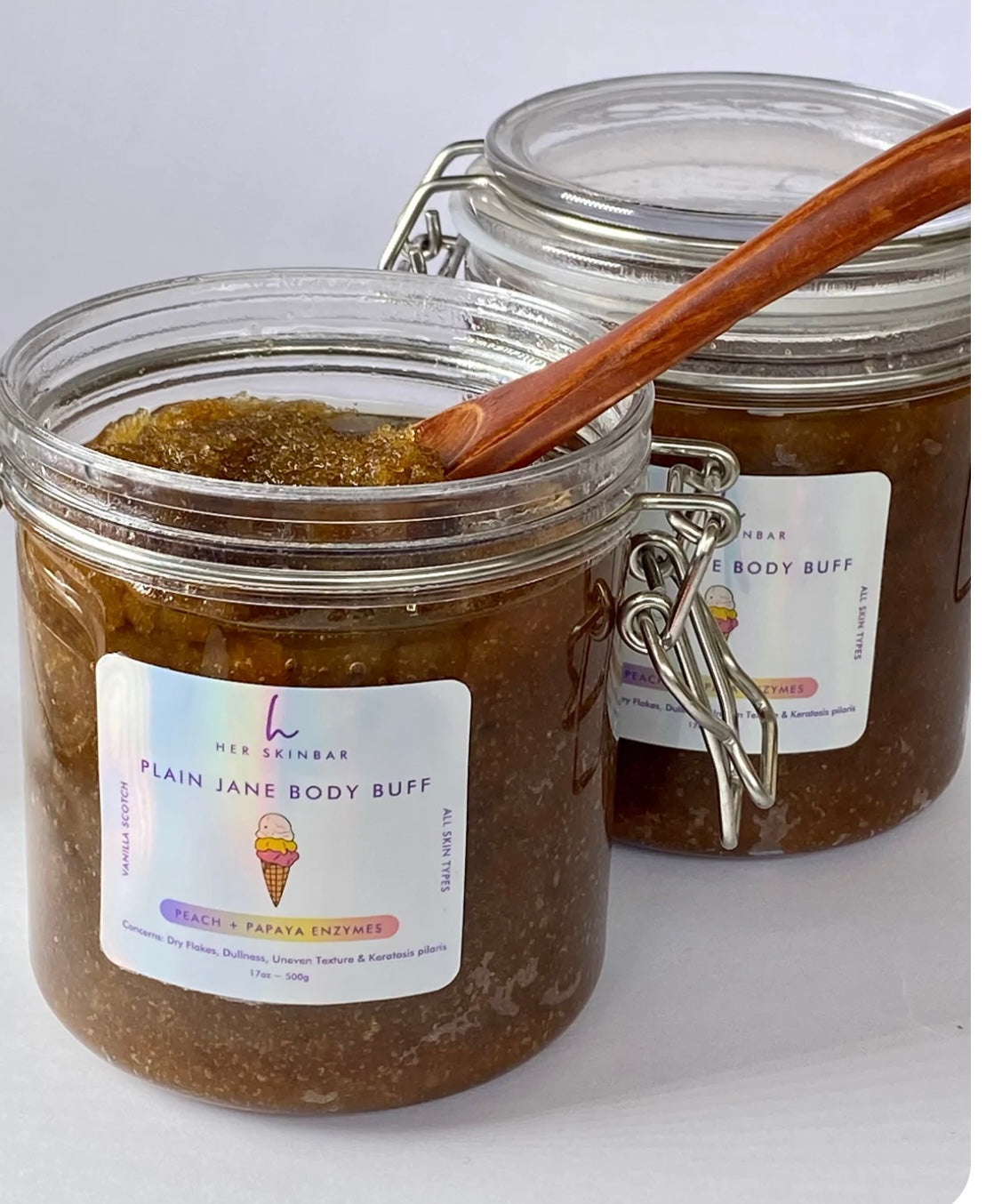 Her Skinbar Plain Jane body buff with Papaya enzymes + Willow bark