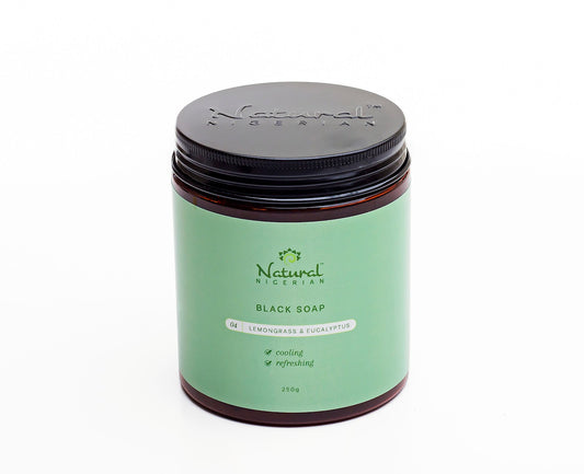 Natural Nigerian Lemongrass Eucalyptus Black Soap