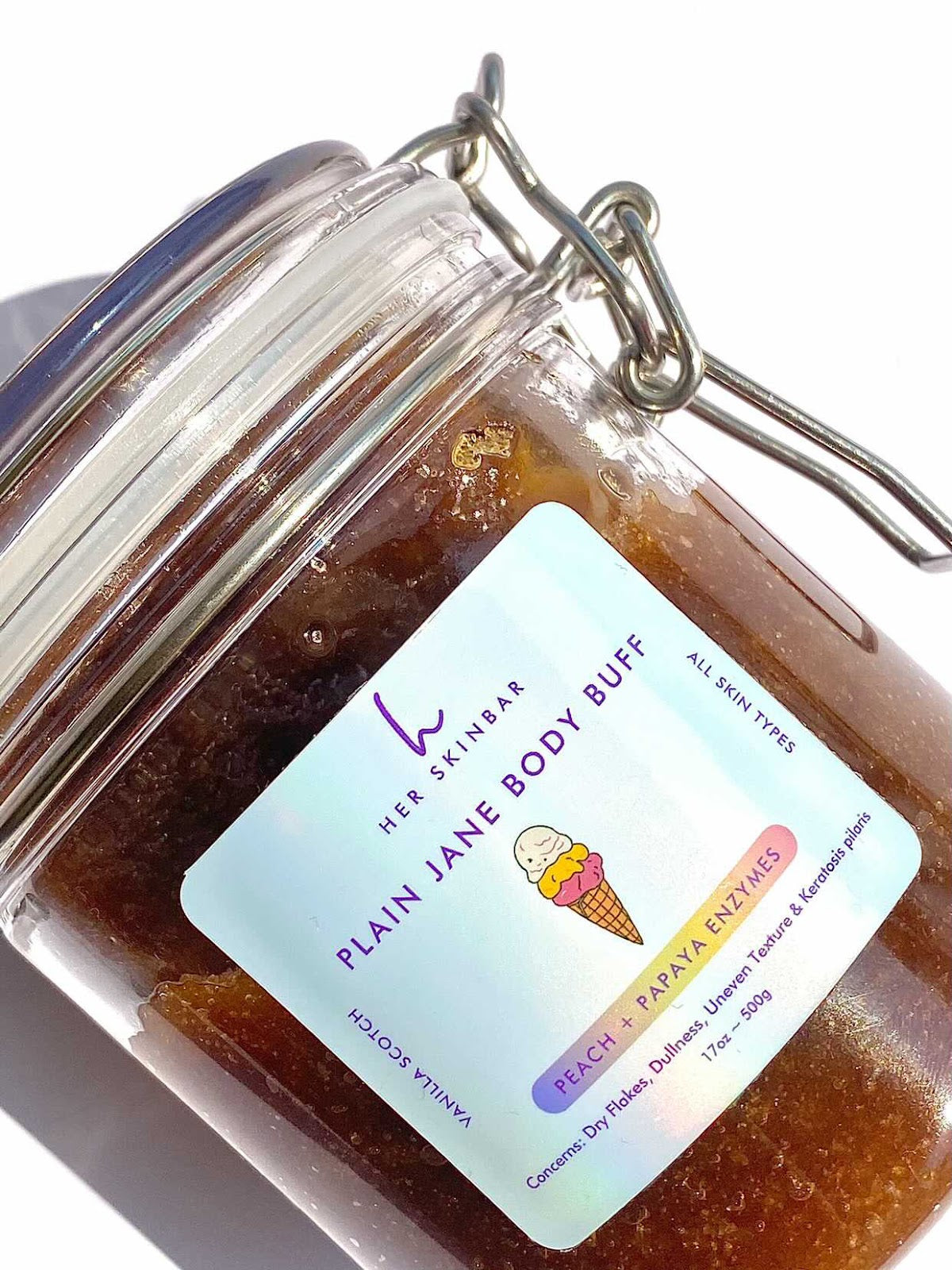 Her Skinbar Plain Jane body buff with Papaya enzymes + Willow bark