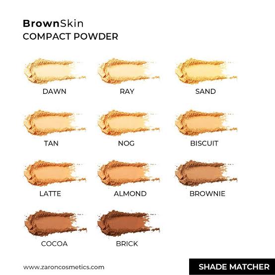 Zaron Brown Skin Compact Powder