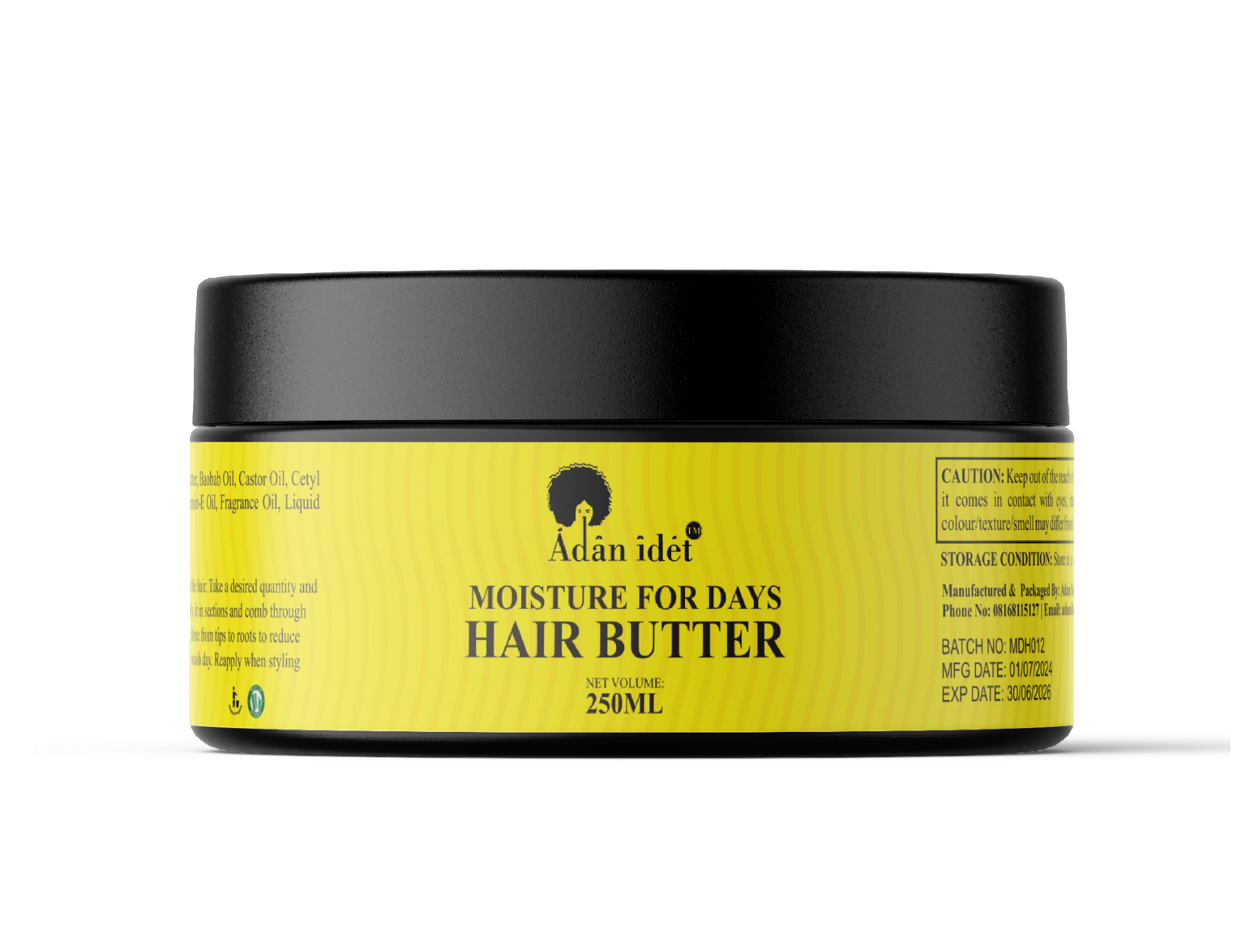 Adan Idet Moisture for Days Hair Butter
