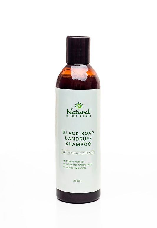 Natural Nigerian Black Soap Dandruff Shampoo with Nettle Red Acalypha & Salicylic Acid